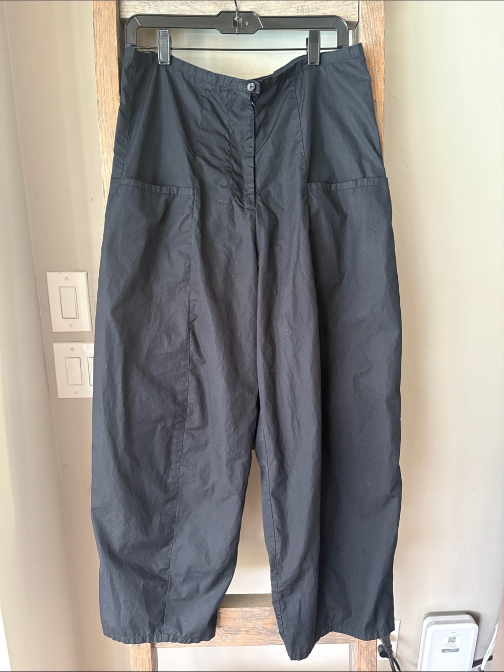 MATTHILDUR Black Wide Leg Barrel Leg Lantern Pants